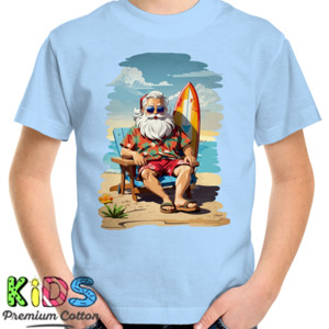 Kaos Santa on a beach holiday