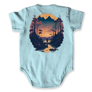 Baby Jumper Pria memancing ikan dengan ilustrasi vektor 