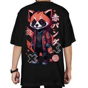 Kaos Oversize Red Panda - Streetwear Style