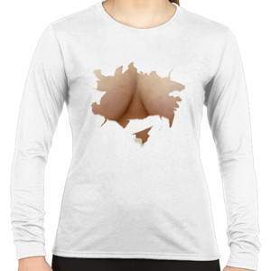 Kaos Dada Wanita dan Punggung Wanita Palsu