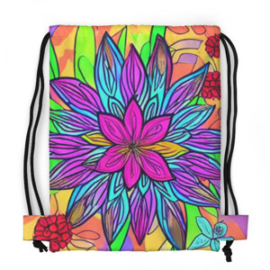 Tas Serut Fullprint Tas Serut Full Print Gambar Bunga 1