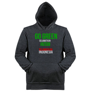 Jaket Hoodie GO GREEN SELAMAT HUTAN