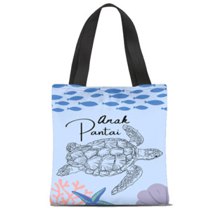 Tas Tote Fullprint Anak Pantai Totebag by Properly Outfit