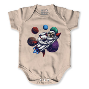 Baby Jumper astronot sloth dengan roket ke luar angkasa