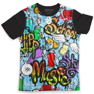 Kaos Fullprint Graffiti characters