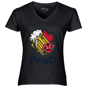 Kaos Desain Grafis  Unik Glas Minuman Dan Bunga Mawar.