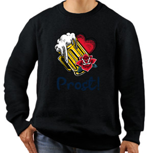 Jaket Sweater Desain Grafis  Unik Glas Minuman Dan Bunga Mawar.