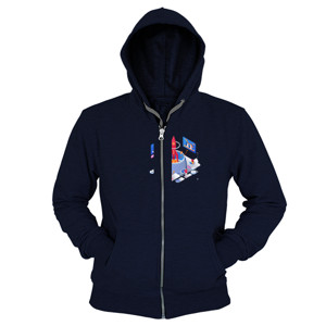 Hoodie Zipper Kaos StartUp Rocket