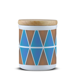 Toples Bumbu Motif Segitiga Biru Dan Coklat