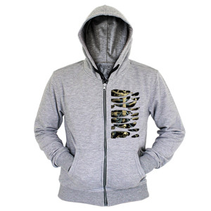 Hoodie Zipper Tulang realistis