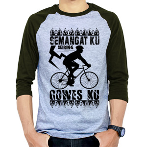 Kaos Raglan Semangat Ku seiring Gowes Ku