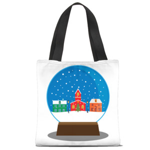Tas Tote Fullprint snow globe
