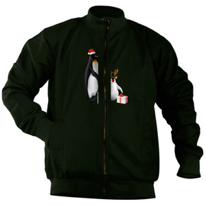 Jaket Bomber Christmas Penguin