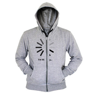 Hoodie Zipper im thingking