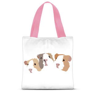 Tas Tote Fullprint Guinea Pig Marmut Lucu (2 sisi)
