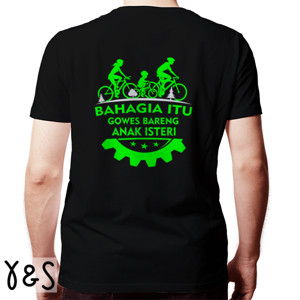 Kaos Kaos Sepeda Bahagia Itu Gowes (Design Belakang)