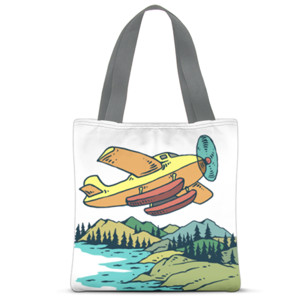 Tas Tote Fullprint plane bag
