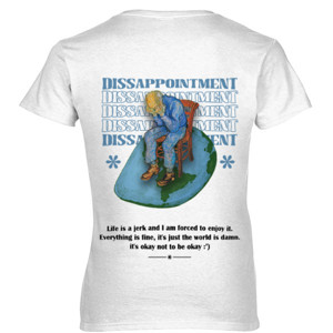 Kaos Kaos Streetwear Dissappointmen varian putih