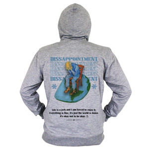 Hoodie Zipper Kaos Streetwear Dissappointmen varian putih