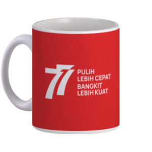 Mug HUT 77 RI Progres dan Pembangunan Merah