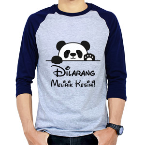 Kaos Raglan Panda Message