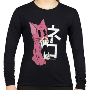 Kaos #4 pinkcat (black) 