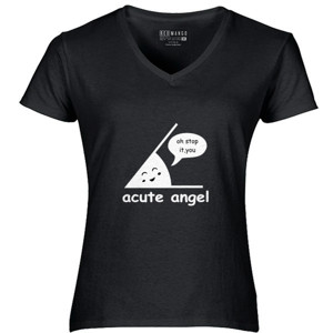 Kaos A Cute Acute Angle Geeky Nerd Geek