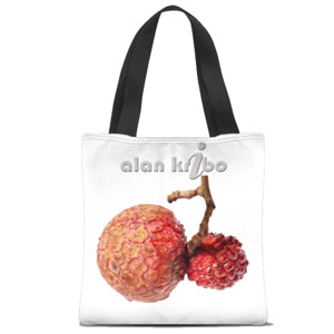 Tas Tote Fullprint Tas Cewek Kain Putih Leci By alan kribo