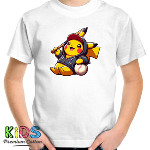 Kaos Pikachu bermain Baseball