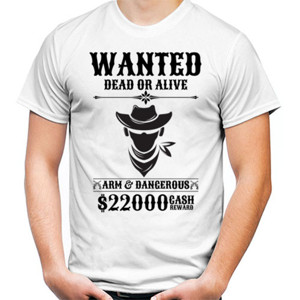 Kaos WANTED DEAD OR ALIVE Keren