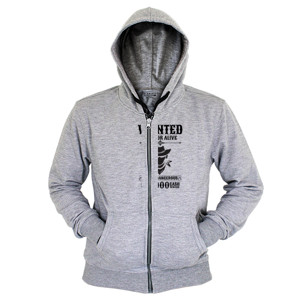 Hoodie Zipper WANTED DEAD OR ALIVE Keren