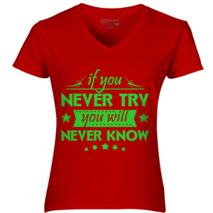 Kaos Motivasi Q004 - If You Never Try