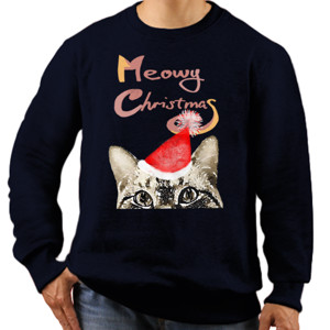 Jaket Sweater Meowy Christmas  