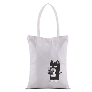 Tas Tote Cute Reading Cat