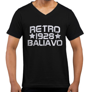 Kaos  V-Nek Pria Retro