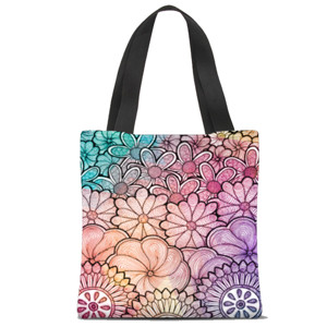 Tas Tote Fullprint Tas Garden Flower