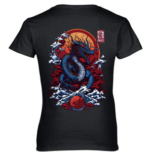 Kaos PRIA WANITA KEREN KANAGAWA DRAGON NAGA JEPANG