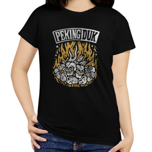 Kaos Peking duck skull in the fire tshirt