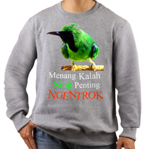 Jaket Sweater Burung Cucak Ijo