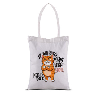 Tas Tote Tote Bag Kanvas Kucing If My Cat Doesn't