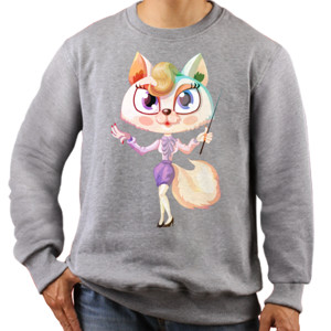 Jaket Sweater Funny Teacher Cat - Kaos Kucing Guru Keren