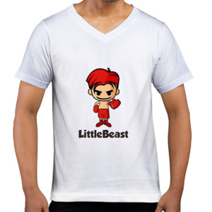 Kaos  V-Neck Little Beast