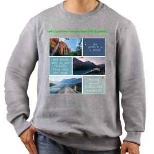 Jaket Sweater Let's wander - Gildan lengan panjang