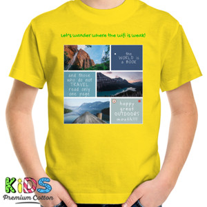 Kaos Let's wander - Gildan lengan panjang