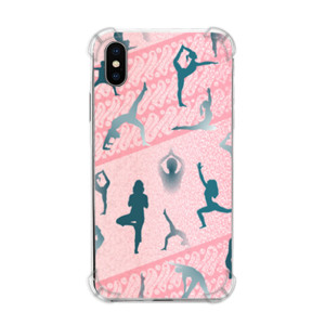HP Case - Yoga Poses on Pink Parang Casing HP