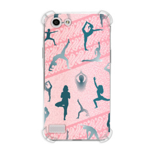 Casing HP HP Case - Yoga Poses on Pink Parang