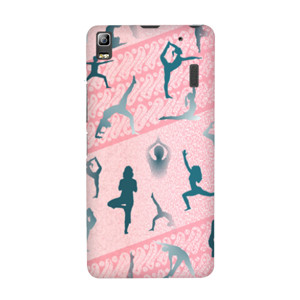 HP Case - Yoga Poses on Pink Parang Casing HP