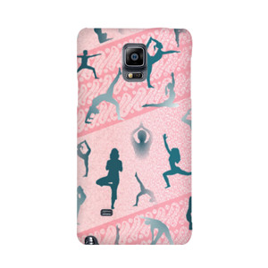 HP Case - Yoga Poses on Pink Parang Casing HP