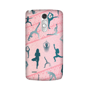 HP Case - Yoga Poses on Pink Parang Casing HP