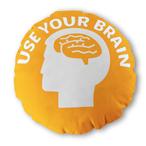 Bantal Bulat use your brain 